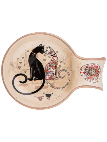 AGNESS Парижские Коты подставка под ложку 15*11,5*2,5см 358-1908